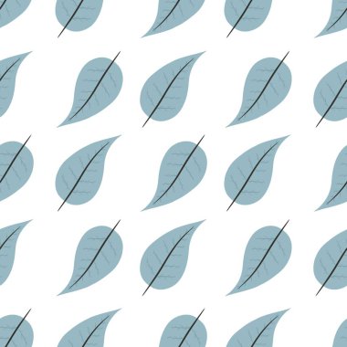 Basit bir çiçek deseni. Bir bitkinin güzel mavi yaprakları.