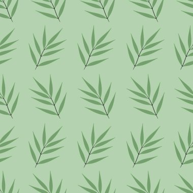 Basit bir çiçek deseni. Bir bitkinin güzel yeşil yaprakları.