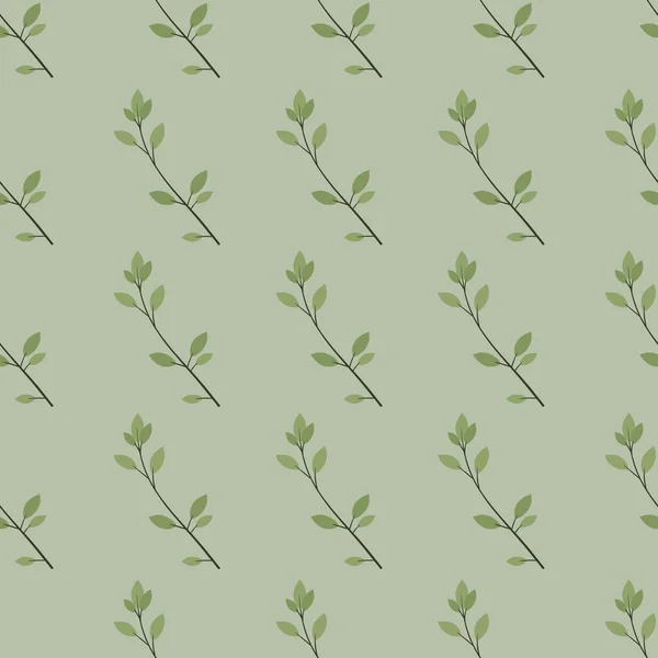 Modello Fiore Foglie Pianta Verde Chiaro Carino — Foto Stock