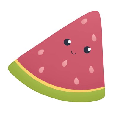Çocuklar için şirin bir yaz çizimi - karpuz