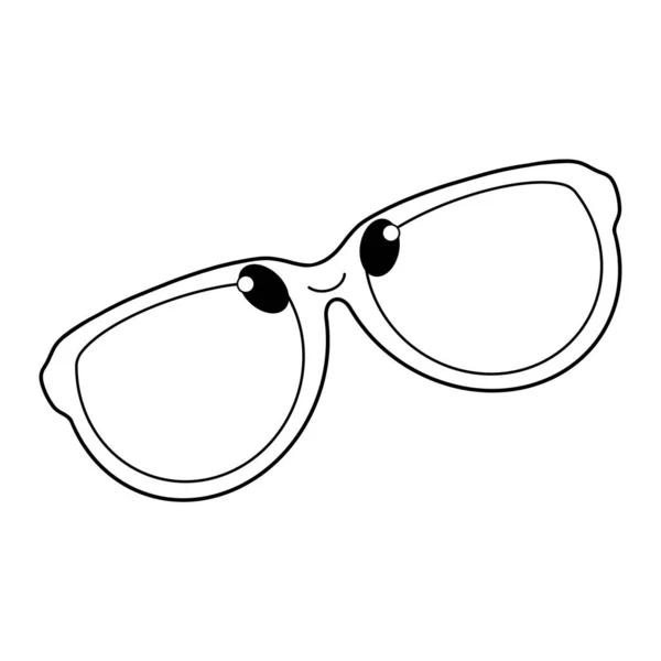 Niedliche Sommer Malseite Für Kinder Brille — Stockfoto