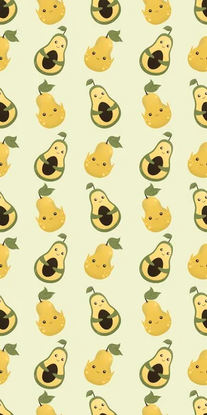 Cute Pattern Avocado Pear — Stock Photo, Image