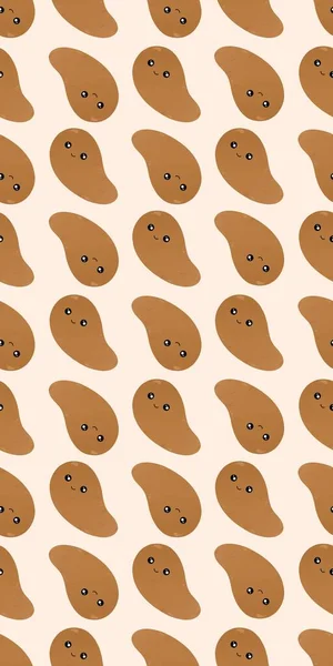 Cute Baby Pattern Potatoes — Stock Photo, Image