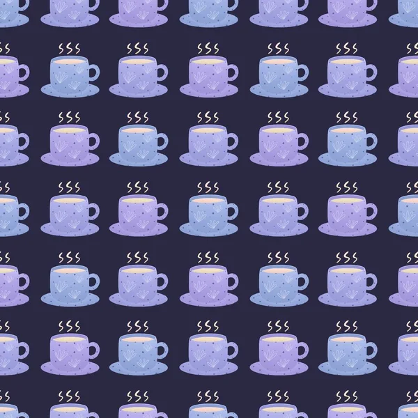 Winter Pattern Hot Drink Cups — Stock Photo, Image