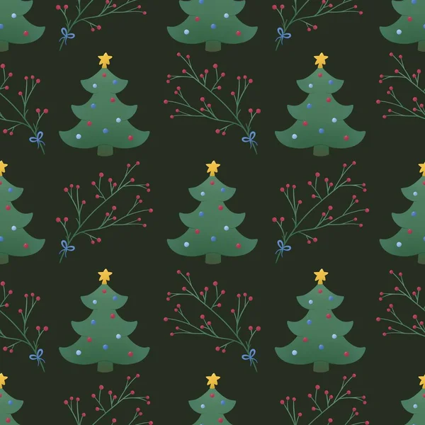 Baby Pattern Cute Christmas Tree — Stock Photo, Image