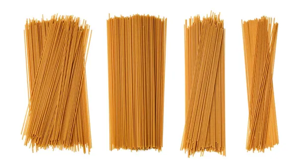 Collection of buckwheat pasta isolated on white background — Stock Photo, Image