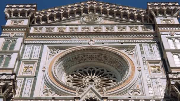 Засуньте Мармуровий Фасад Собору Святої Марії Квіткової Cattedrale Santa Maria — стокове відео