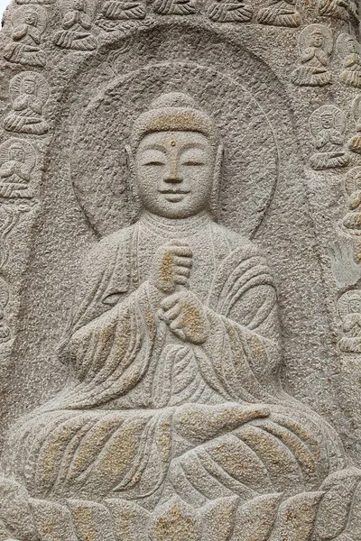 Ist Eine Buddha Statue Einem Koreanischen Tempel — Stockfoto