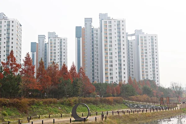 Muiti Familie Woning Appartement Korea — Stockfoto