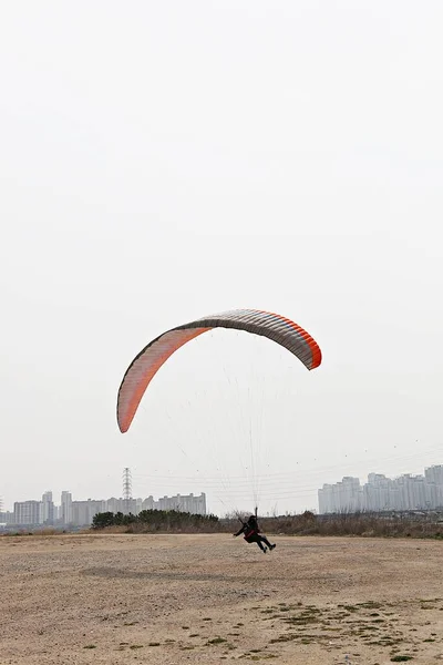 Miembros Parapente Están Volando — Foto de Stock