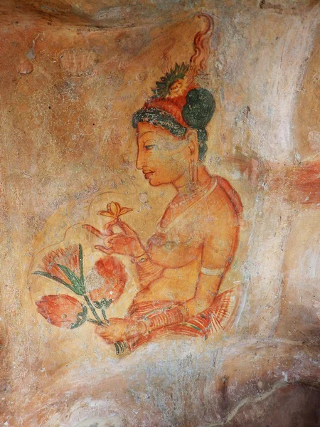 Frescoes at Sigiriya — Stock Photo, Image