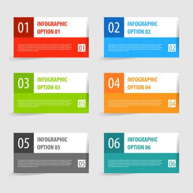 basit modern infographics seçenekleri banner koymak.