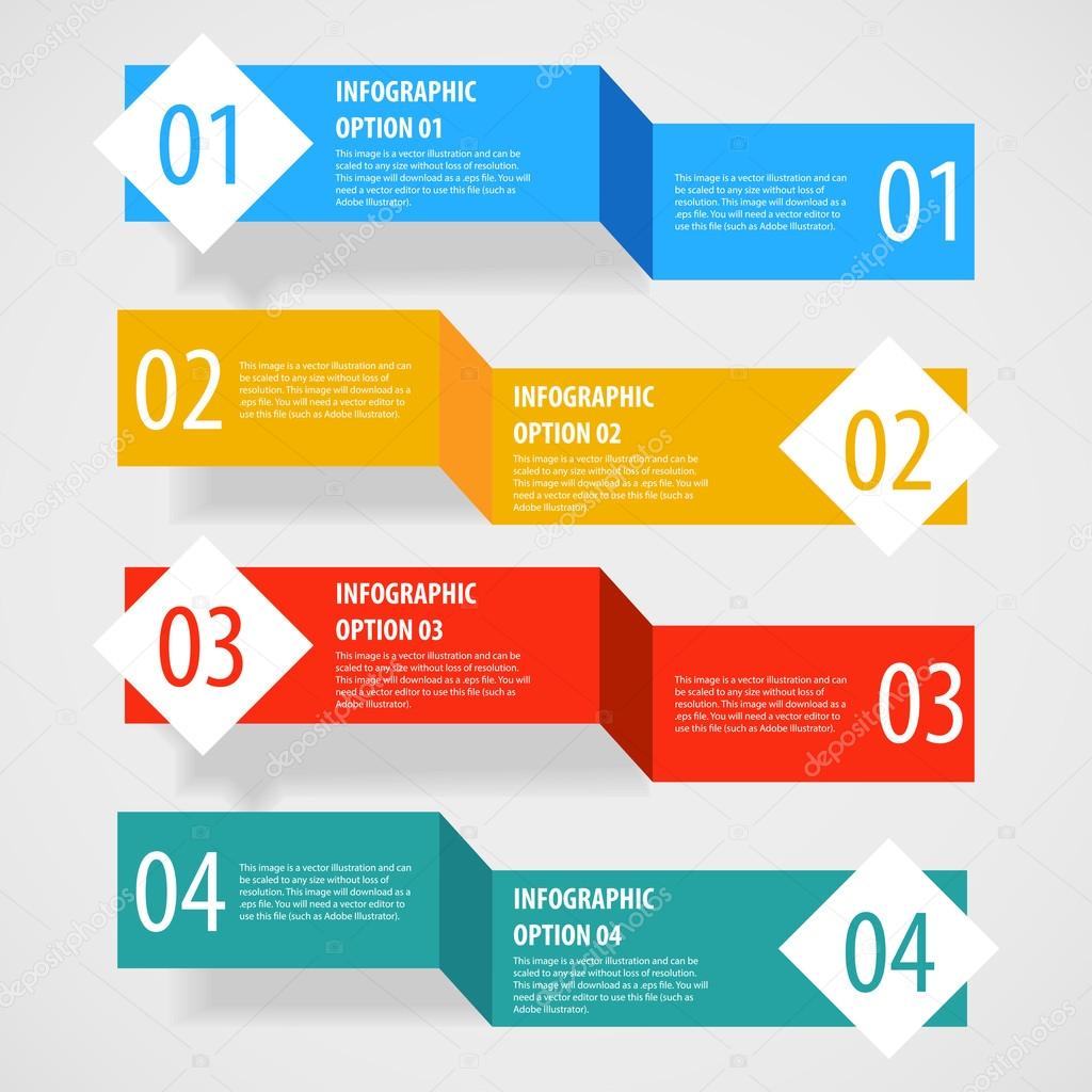 Simple abstract modern infographics options banner.