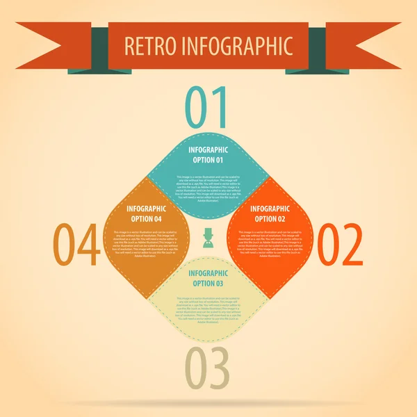 Banner de opções infográficas — Vetor de Stock