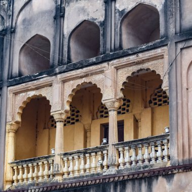Orchha, Madhya Pradesh, Hindistan, Jahangir Mahal veya Orchha Sarayı Orchha 'da bulunan bir kale ve garnizondur. Madhya Pradesh. Hindistan, Hindistan Arkeolojik Siteleri