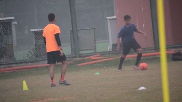 Yeni Delhi Hindistan Temmuz 2018 Kötü Bir Futbol Sahasında Bölgesel — Stok video