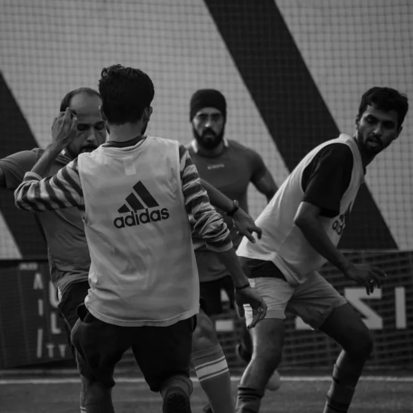 New Delhi Inde Juillet 2018 Les Footballeurs Équipe Locale Football — Photo