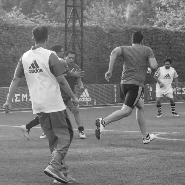 New Delhi India July 2018 Footballers Local Football Team Game — Fotografia de Stock