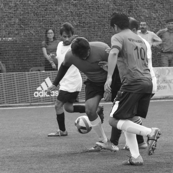 Nova Deli Índia Julho 2018 Futebolistas Time Futebol Local Durante — Fotografia de Stock