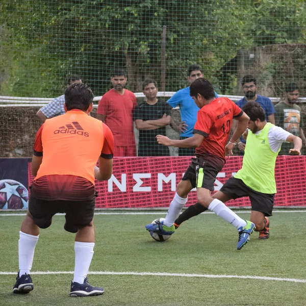 Нью Дели Индия Июля 2018 Футболисты Местной Футбольной Команды Время — стоковое фото