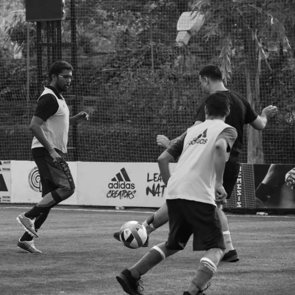 New Delhi India July 2018 Footballers Local Football Team Game — Φωτογραφία Αρχείου