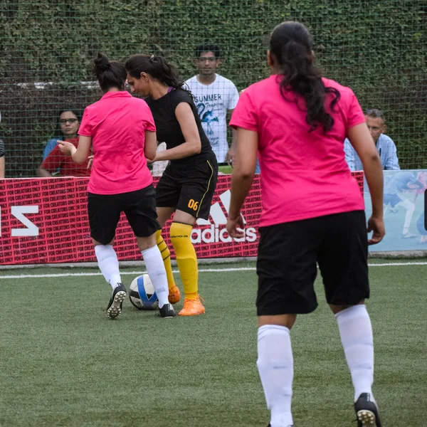 Nova Deli Índia Julho 2018 Mulheres Futebolistas Time Futebol Local — Fotografia de Stock