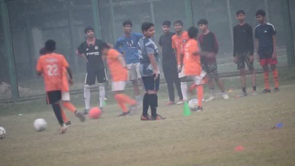 New Delhi Inde Juillet 2018 Footballeurs Équipe Locale Football Lors — Video