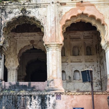 Orchha, Madhya Pradesh, Hindistan, Jahangir Mahal veya Orchha Sarayı Orchha 'da bulunan bir kale ve garnizondur. Madhya Pradesh. Hindistan, Hindistan Arkeolojik Siteleri