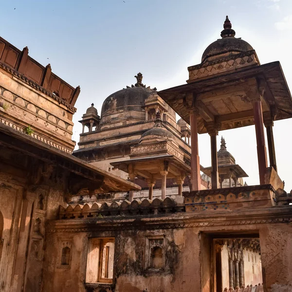 Orchha, Madhya Pradesh, Hindistan, Jahangir Mahal veya Orchha Sarayı Orchha 'da bulunan bir kale ve garnizondur. Madhya Pradesh. Hindistan, Hindistan Arkeolojik Siteleri