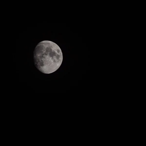 Gece Vakti Karanlık Gökyüzünde Dolunay Karanlık Gökyüzünde Büyük Süper — Stok fotoğraf