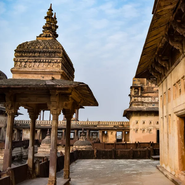 Jahangir Mahal Forte Orchha Orchha Madhya Pradesh Índia Jahangir Mahal — Fotografia de Stock