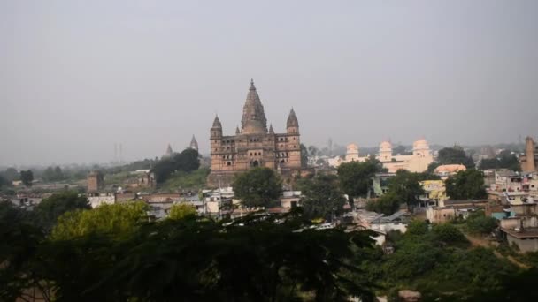Jahangir Mahal Orchha Fort Orchha Madhya Pradesh India Jahangir Mahal — Video Stock