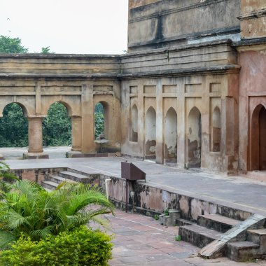 Orchha, Madhya Pradesh, Hindistan, Jahangir Mahal veya Orchha Sarayı Orchha 'da bulunan bir kale ve garnizondur. Madhya Pradesh. Hindistan, Hindistan Arkeolojik Siteleri