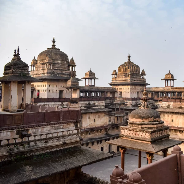 Orchha, Madhya Pradesh, Hindistan, Jahangir Mahal veya Orchha Sarayı Orchha 'da bulunan bir kale ve garnizondur. Madhya Pradesh. Hindistan, Hindistan Arkeolojik Siteleri