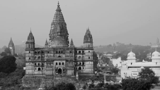 Jahangir Mahal Orchha Fort Orchha Madhya Pradesh India Jahangir Mahal — Vídeo de Stock