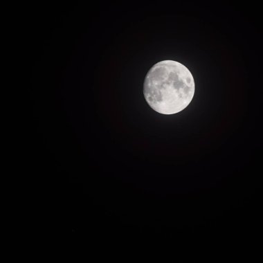 Moon Timelapse, Stock zamanaşımı: Dolunay karanlık gökyüzünde yükseliyor, gece vakti. Dolunay zamanı, gece karanlığında karanlık gökyüzünde ay ışığıyla birlikte kaybolur. Yüksek kaliteli beleş video kaydı veya zaman ayarlı