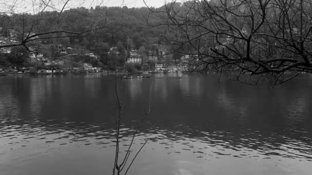 Volledig Uitzicht Naini Lake Tijdens Avond Tijd Buurt Van Mall — Stockvideo