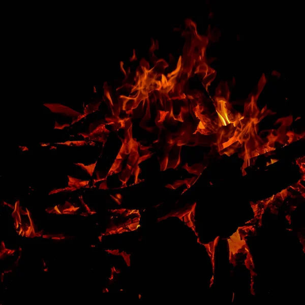 Пламя Огня Черном Фоне Пламя Пламени Текстуры Фона Красиво Огонь — стоковое фото