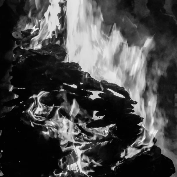 Fire Flames Black Background Blaze Fire Flame Texture Background Beautifully — Stock Photo, Image