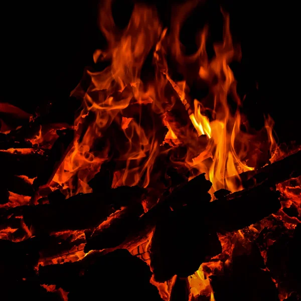 Вогняне Полум Чорному Тлі Блейз Вогню Текстури Фону Красиво Вогонь — стокове фото