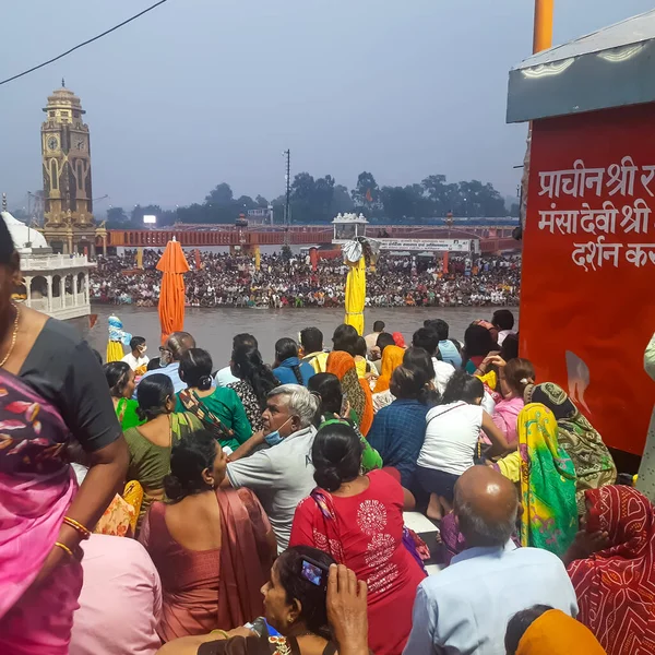 Haridwar India Oktober 2021 Har Pauri Een Beroemde Ghat Aan — Stockfoto