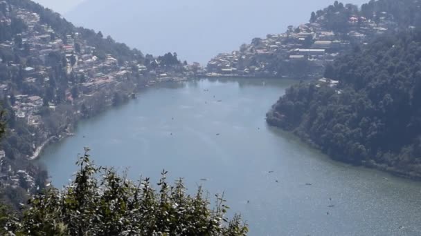Nainital Uttarakhand Hindistan Daki Avm Yolu Yakınlarındaki Naini Gölü Nün — Stok video