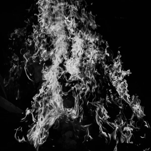 Fiamme Fuoco Sfondo Nero Fiamme Fuoco Fiamme Sfondo Texture Splendidamente — Foto Stock