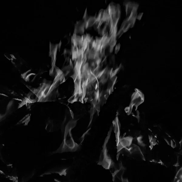 Llamas Fuego Sobre Fondo Negro Blaze Fuego Textura Llama Fondo — Foto de Stock