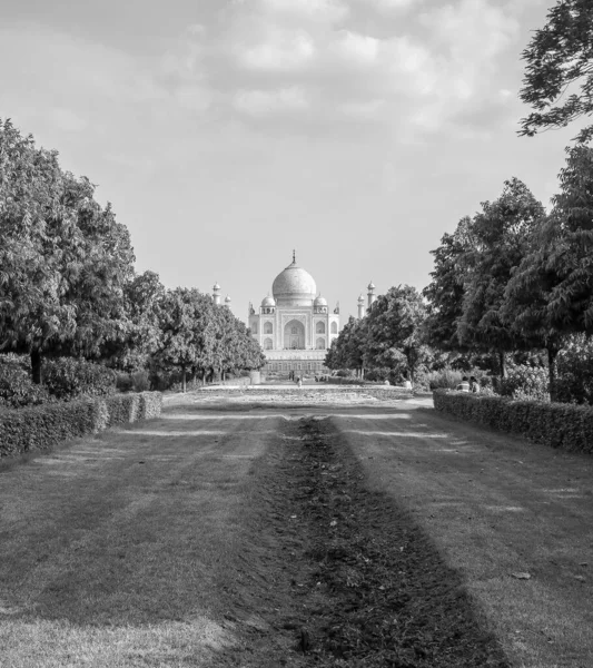 Taj Mahal Jeden Cudów Świata Widok Mehtab Bagh Stronie Ogrodu — Zdjęcie stockowe