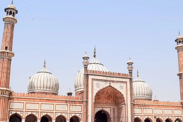 Espectacular Arquitectura Mezquita Del Gran Viernes Jama Masjid Delhi Durante —  Fotos de Stock