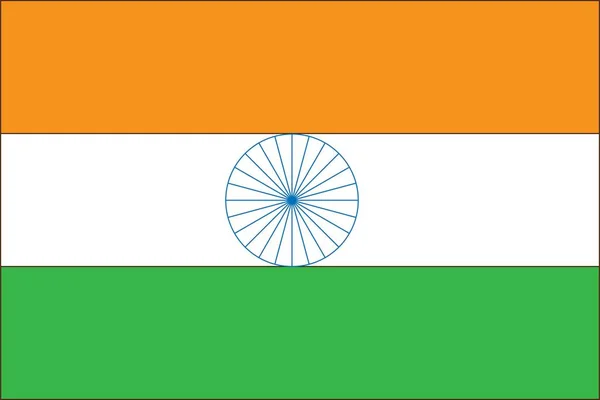 India Flag Official Colors Proportion Correctly National Indian Flag Vector — Photo