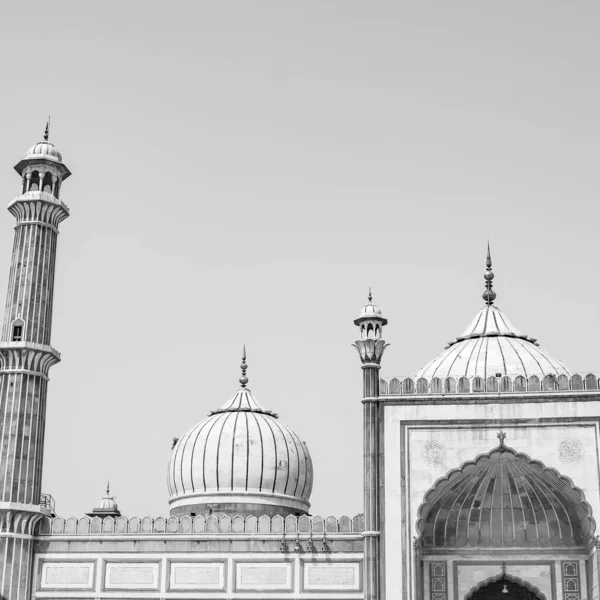 Die Spektakuläre Architektur Der Großen Freitagsmoschee Jama Masjid Delhi Während — Stockfoto