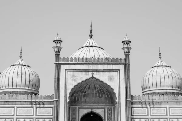 Arquitetura Espetacular Grande Mesquita Sexta Feira Jama Masjid Delhi Durante — Fotografia de Stock