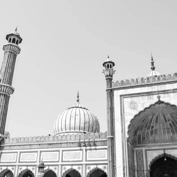 Художня Архітектура Великої Ятничної Мечеті Джама Масджид Делі Під Час — стокове фото